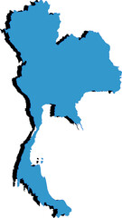 Thailand Map And Flag Vector Icon Design