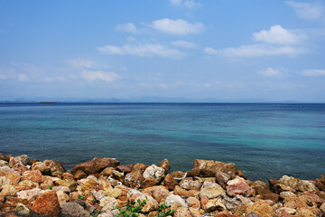 Scenic view of Koh Talu Island in Bang Saphan Noi Prachuap Khiri Khan Province, Thailand