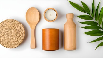 Naklejka premium Stylish minimalist home decor arrangement cozy interior photography natural light aesthetic appeal