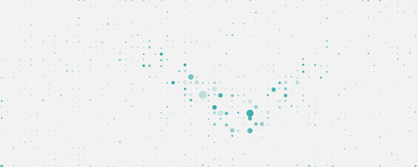 Dot blue wave light screen gradient texture background. Abstract ai technology big data digital background. 3d rendering.