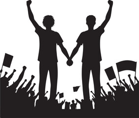 Protest solidarity illustration