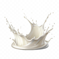 abstract 3d white liquid milk splash with clipping pathisolated on white 