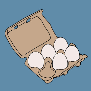 Stylized Egg Carton Illustration
