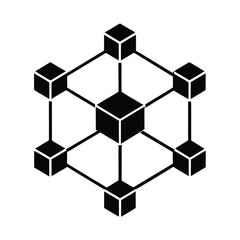 Blockchain Network Vector.
