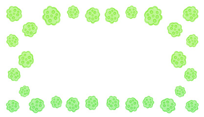 Viral frame in green watercolor