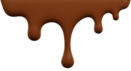 Isolated Dripping Chocolate Fudge
