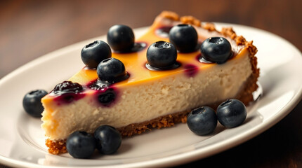 "Velvety Blueberry Bliss Cheesecake