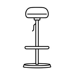 Tall stool, bar stool illustration, transparent background.