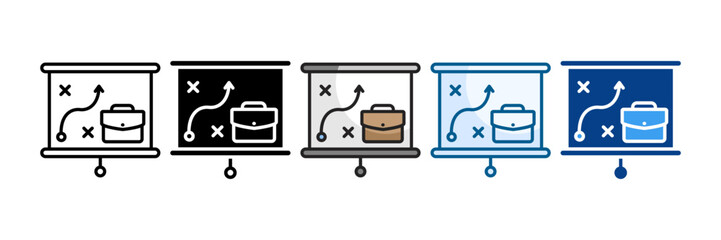 Obraz premium Business Plan Icon Set Multiple Style Collection