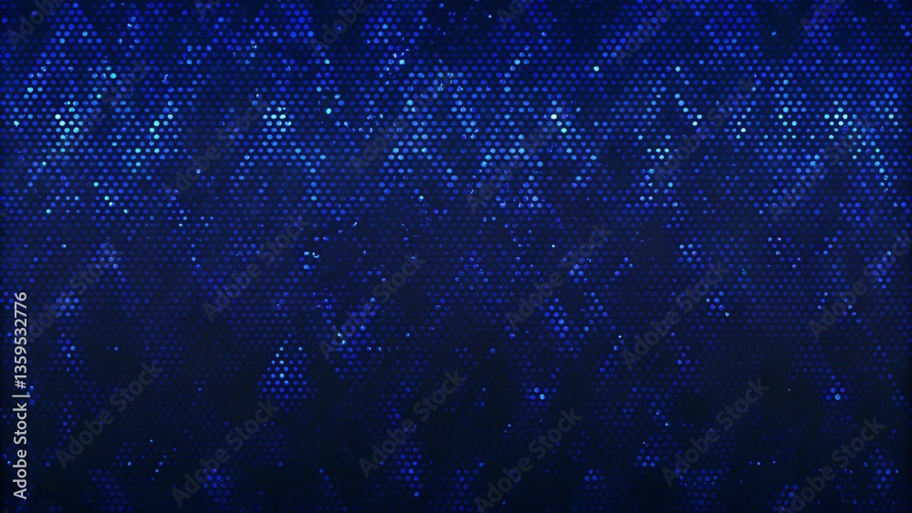 Poster dark background with blue pixel pattern. illustration of abstract bg with geometric square elements 