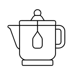Obraz premium Tea kettle icon illustration in minimalistic style 