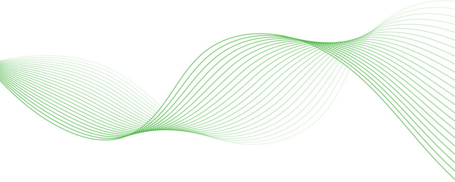 Absract green wave vector background