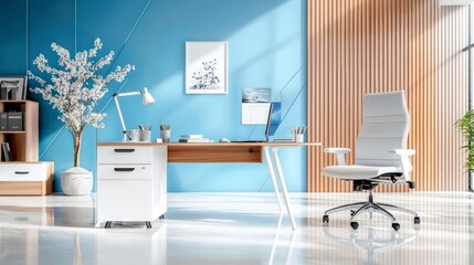 Modern Minimalist Home Office Workspace Design