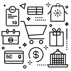 Online Shopping Icons Set