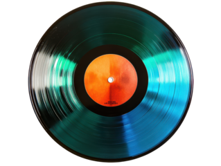 Isolated Vinyl Record Dark