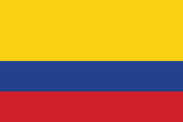 Vibrant and Detailed Colombia Flag Vector Clipart Illustration with Bold Colors and Smooth Lines, Perfect for Graphic Design Projects, National Pride, and Celebrations