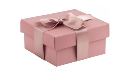 a pink gift box tied with a satin ribbon ideal for presenting thoughtful gifts on special occasions like birthdays or holidays