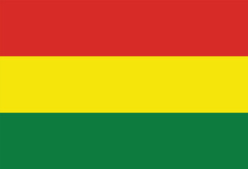 Bolivia Flag Vector Clipart Illustration – High-Quality Bolivian National Flag in Red, Yellow, and Green with Emblem – Patriotic Symbol for Digital and Print Design