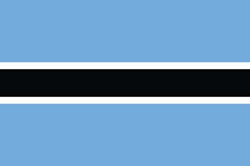 Obraz premium High-Quality Botswana Flag Vector Clipart Illustration – Detailed and Scalable EPS, AI, and PNG Format for Graphic Design, Web, Print, and Digital Projects