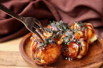 Takoyak balls snack Japanese street food