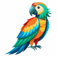  Parrot Vector Illustration – Colorful Animal Graphic for Digital Use