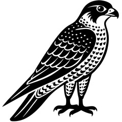 Obraz premium Stunning falcon vector illustration, perfect for digital designs, prints, and branding.