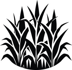 cornfield black and white silhouette vector design