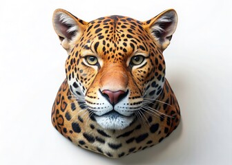 Obraz premium Realistic Jaguar Head Wall Mount Fashion Photography - Wild Animal Decor, Big Cat Head, Exotic Animal Head, Hunting Trophy