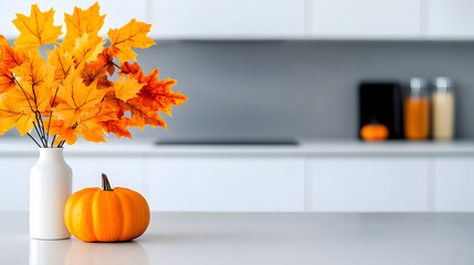 Thanksgiving Decor in Modern Kitchen