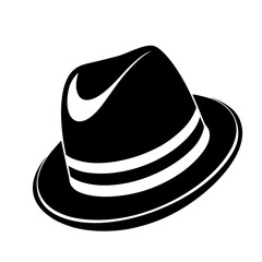 Hat Silhouette Icon - Black Flat Vector Illustration of a Fashion, Clothing, and Accessory Symbol for Design, Branding, Shopping, Style, Vintage, Western, Costume, and Headwear Graphics PNG