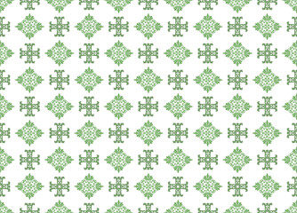 seamless pattern with green leaves