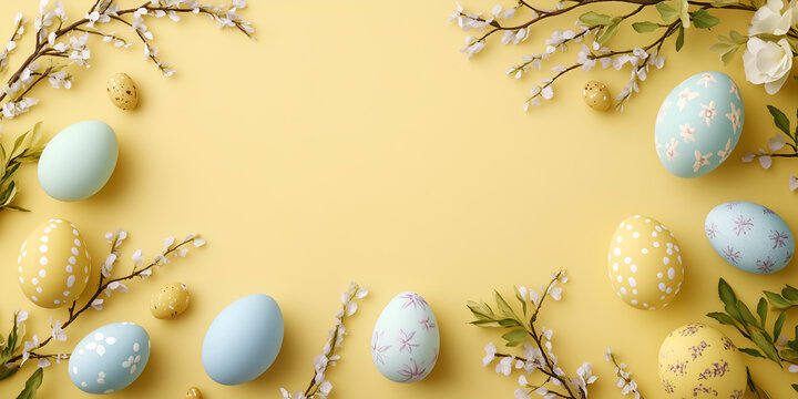 Whimsical Easter-Themed Flat Lay for Spring Designs