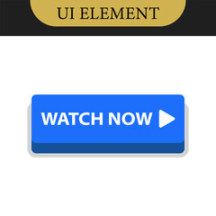 Set of Watch now buttons.Play video buttons in flat style.Watch video.Play now.Web media.Vector.Online translation. Set of vector modern trendy flat buttons for website. UI element.Vector illustration