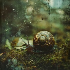 Mystical Snail in Forest - Nature Macro Photography