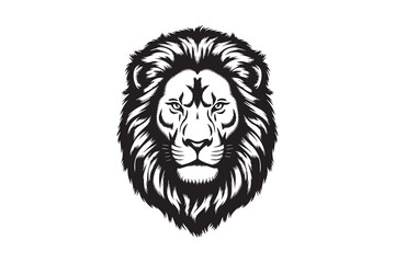 lion head Black and White Vector
