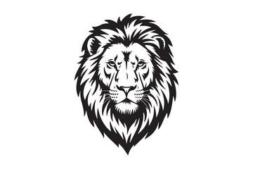 lion head Black and White Vector