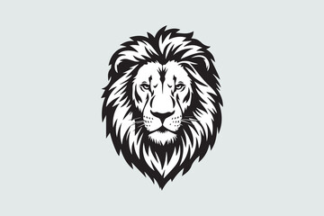 lion head Black and White Vector