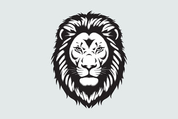 lion head Black and White Vector