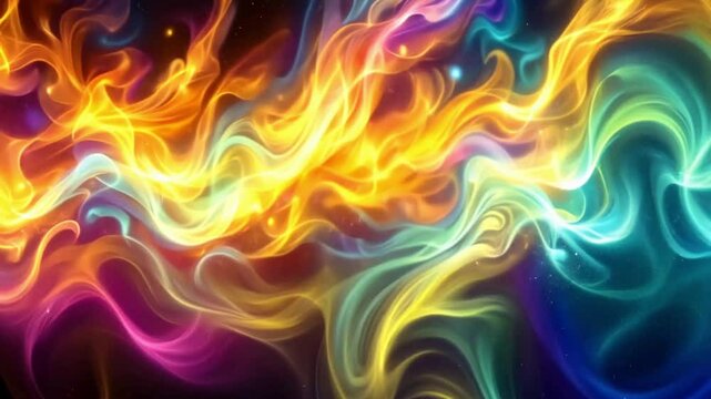 A magical potion effect, where glowing ink swirls in mystical patterns