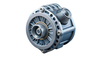 parts and repair equipment 3D concept Mechanical automotive part with intricate design and component structure.