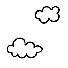 シンプルな雲のイラスト素材