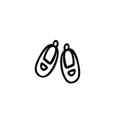 シンプルな上履きのイラスト素材