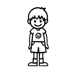 シンプルな男の子のイラスト素材