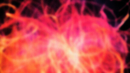 Grain noise texture Blurry abstract fiery red, orange, and pink light strands