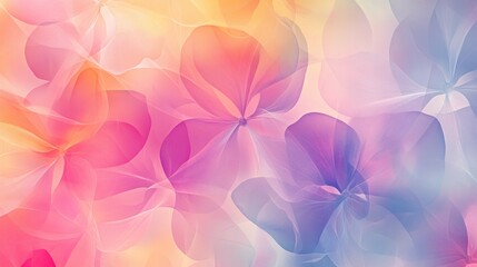 Obraz premium Soft and Dreamy Abstract Floral Background with Pastel Colors Blending in a Whimsical Pattern