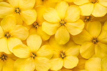 Obraz premium Vibrant Yellow Flowers Close Up Macro Shot