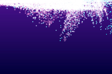 Magic background of sparkling particles with purple gradient glow.