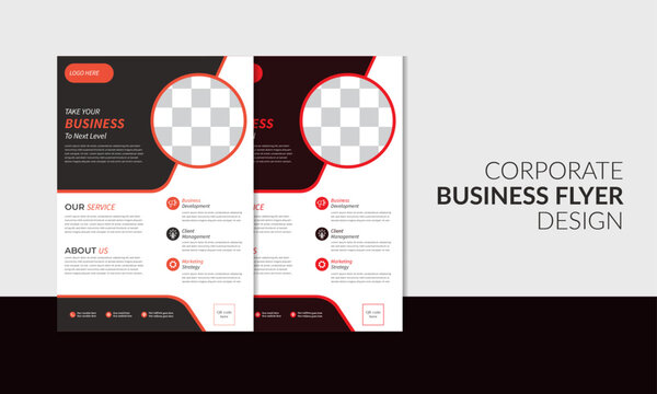 Corporate Flyer Design: A sleek, modern corporate flyer design, with a professional aesthetic. Featuring a clean layout.