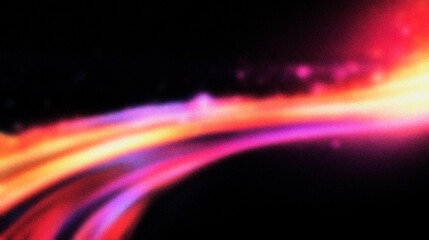 Grain noise texture Colorful abstract light streak on black