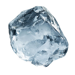 Obraz premium clear crystalline ice chunk showcasing its translucent and reflective qualities often used in art decoration or as a cooling element in beverages